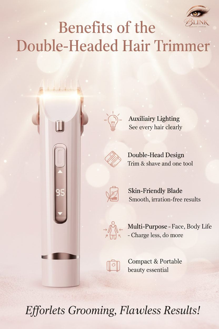 Blink Pink Hair Trimmer Benefits Poster