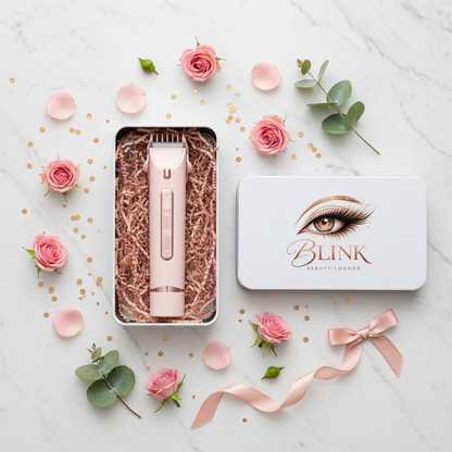Blink Pink Trimmer Flat Lay Packaging